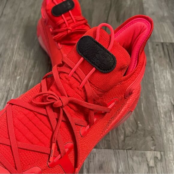 Under Armour Curry 6 Red Basketball Shoes Size 16 New - Picture 14 of 14